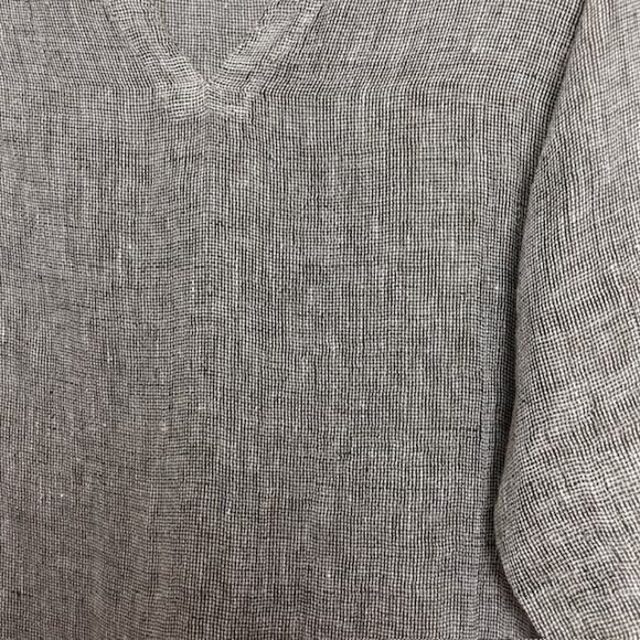 Pure Jill Linen V-Neck Tunic Top, 3/4 Sleeves, - Size Small - Picture 2 of 6